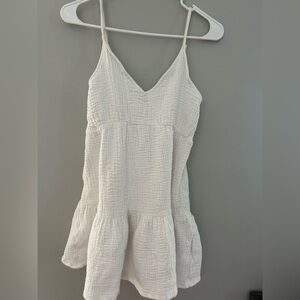 Billabong 100% White Textured Sleeveless Dress
